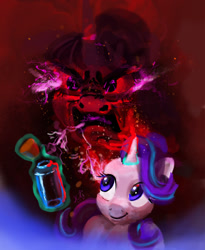 Size: 1150x1400 | Tagged: safe, artist:xbi, character:starlight glimmer, species:pony, species:unicorn, episode:all bottled up, g4, my little pony: friendship is magic, anger magic, bottle, bottled rage, female, magic, mare