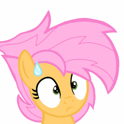 Size: 400x400 | Tagged: safe, artist:toyminator900, oc, oc only, oc:beauty cheat, species:pony, animated, female, gif, mare, simple background, solo, sweat, sweatdrop, white background