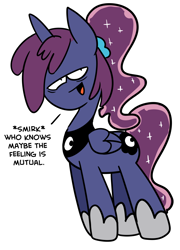 Size: 1200x1668 | Tagged: safe, artist:fauxsquared, character:princess luna, species:alicorn, species:pony, luna-afterdark, dialogue, female, implied lesbian, implied luxie, implied shipping, reaction image, solo, trixie is magic
