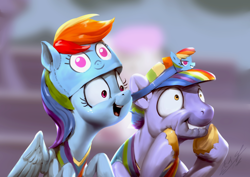 Size: 1200x850 | Tagged: safe, artist:assasinmonkey, character:bow hothoof, character:windy whistles, species:pegasus, species:pony, ship:windyhoof, episode:parental glideance, g4, my little pony: friendship is magic, cheering, clothing, colored pupils, crazy eyes, excited, female, hat, husband and wife, lip bite, male, mare, open mouth, rainbow dash's parents, shipping, shrunken pupils, smiling, stallion, straight