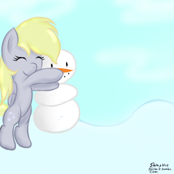 Size: 600x600 | Tagged: safe, artist:freefraq, character:derpy hooves, species:pegasus, species:pony, 30 minute art challenge, female, mare, snow