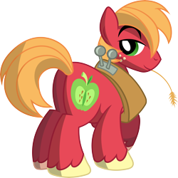 Size: 8547x8557 | Tagged: safe, artist:drawponies, artist:gray-gold, character:big mcintosh, species:pony, .svg available, absurd resolution, male, simple background, solo, straw, transparent background, vector, vector trace