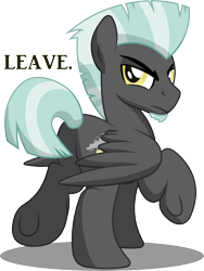 Size: 6900x9198 | Tagged: safe, artist:drawponies, artist:gray-gold, character:thunderlane, species:pegasus, species:pony, .svg available, absurd resolution, annoyed, male, plot, simple background, solo, stallion, thunderbutt, transparent background, unamused, underhoof, vector, vector trace