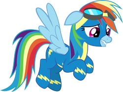 Size: 1907x1420 | Tagged: safe, artist:frownfactory, character:rainbow dash, species:pegasus, species:pony, episode:parental glideance, g4, my little pony: friendship is magic, .svg available, clothing, female, goggles, simple background, solo, svg, transparent background, uniform, vector, wonderbolts uniform