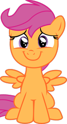 Size: 800x1476 | Tagged: safe, artist:frownfactory, character:scootaloo, species:pegasus, species:pony, episode:parental glideance, g4, my little pony: friendship is magic, .svg available, cute, cutealoo, female, filly, happy, simple background, smiling, solo, svg, transparent background, vector