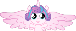 Size: 5941x2478 | Tagged: safe, alternate version, artist:frownfactory, character:princess flurry heart, species:alicorn, species:pony, episode:a flurry of emotions, g4, my little pony: friendship is magic, .svg available, baby, baby pony, blue eyes, colored wings, female, filly, foal, happy, horn, multicolored hair, multicolored wings, simple background, smiling, solo, spread wings, svg, transparent background, vector, wings