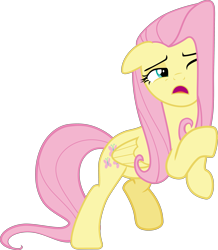 Size: 3245x3724 | Tagged: safe, artist:frownfactory, character:fluttershy, species:pegasus, species:pony, episode:fluttershy leans in, g4, my little pony: friendship is magic, .svg available, against wall, female, mare, simple background, solo, svg, transparent background, vector, wings