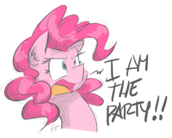 Size: 1590x1271 | Tagged: safe, artist:flutterthrash, character:pinkie pie, species:earth pony, species:pony, newbie artist training grounds, breaking bad, dialogue, female, mare, reference, simple background, solo, white background