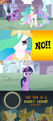 Size: 1920x4320 | Tagged: safe, artist:a01421, artist:boneswolbach, artist:craftybrony, artist:illumnious, artist:itv-canterlot, artist:vector-brony, character:princess celestia, character:twilight sparkle, character:twilight sparkle (alicorn), species:alicorn, species:pony, 2017 solar eclipse, bill wurtz, eclipse, history of the entire world i guess, psa in the description, solar eclipse, the sun is a deadly laser, vector