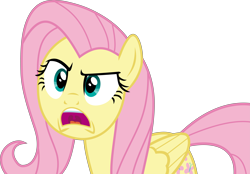 Size: 8441x5860 | Tagged: safe, artist:frownfactory, character:fluttershy, species:pegasus, species:pony, episode:fame and misfortune, g4, my little pony: friendship is magic, .svg available, absurd resolution, angry, blue eyes, female, mare, pink hair, pink mane, pink tail, simple background, solo, svg, transparent background, uvula, vector, wings, yellow coat