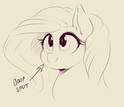 Size: 744x646 | Tagged: safe, artist:sirmasterdufel, character:fluttershy, species:pegasus, species:pony, bust, cute, female, mare, monochrome, shyabetes, smiling, solo