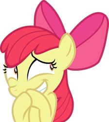 Size: 898x1004 | Tagged: safe, artist:frownfactory, character:apple bloom, species:earth pony, species:pony, episode:campfire tales, g4, my little pony: friendship is magic, .svg available, bow, faec, female, filly, orange eyes, red mane, simple background, solo, svg, transparent background, vector, yellow coat