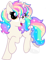 Size: 701x900 | Tagged: safe, artist:tambelon, oc, oc only, oc:fairytale, species:pony, species:unicorn, female, looking at you, mare, simple background, solo, transparent background, watermark