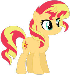 Size: 1024x1087 | Tagged: safe, artist:ra1nb0wk1tty, character:sunset shimmer, species:pony, species:unicorn, female, mare, simple background, solo, transparent background, vector