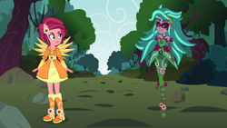 Size: 5328x3000 | Tagged: safe, artist:themexicanpunisher, character:gloriosa daisy, equestria girls:legend of everfree, g4, my little pony: equestria girls, my little pony:equestria girls, gaea everfree, ponied up, self paradox, super ponied up