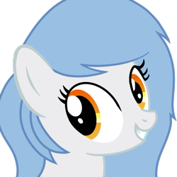 Size: 1000x1000 | Tagged: safe, artist:toyminator900, oc, oc only, oc:vector cloud, species:pony, bust, portrait, simple background, smiling, solo, transparent background