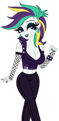 Size: 982x2005 | Tagged: safe, artist:cbear624, character:rarity, species:human, episode:it isn't the mane thing about you, g4, my little pony: friendship is magic, my little pony:equestria girls, alternate hairstyle, beautiful, beautisexy, belly button, bellyring, big breasts, breasts, busty rarity, ear piercing, earring, female, humanized, jewelry, lipstick, looking at you, makeup, midriff, piercing, punk, punkity, sexy, solo