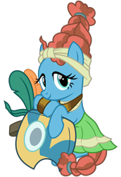 Size: 2200x3200 | Tagged: safe, artist:cheezedoodle96, character:meadowbrook, species:pony, episode:a health of information, g4, my little pony: friendship is magic, .svg available, clothing, cute, dress, female, headscarf, healer's mask, jewelry, looking at you, mare, mask, meadowcute, necklace, scarf, simple background, sitting, solo, svg, transparent background, vector