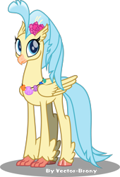 Size: 3470x5103 | Tagged: safe, artist:vector-brony, character:princess skystar, species:classical hippogriff, species:hippogriff, g4, my little pony: the movie (2017), female, looking at you, simple background, smiling, solo, transparent background, vector