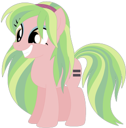 Size: 1024x1040 | Tagged: safe, artist:ra1nb0wk1tty, character:lemon zest, species:earth pony, species:pony, equal cutie mark, equalized, equestria girls ponified, female, mare, ponified, simple background, smiling, solo, transparent background