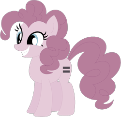 Size: 1024x992 | Tagged: safe, artist:ra1nb0wk1tty, character:pinkie pie, species:earth pony, species:pony, equal cutie mark, equalized, female, mare, simple background, smiling, solo, transparent background