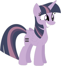 Size: 1024x1094 | Tagged: safe, artist:ra1nb0wk1tty, character:twilight sparkle, character:twilight sparkle (alicorn), species:alicorn, species:pony, equal cutie mark, equalized, female, mare, simple background, smiling, solo, transparent background