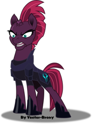 Size: 5349x7218 | Tagged: safe, artist:vector-brony, character:tempest shadow, species:pony, species:unicorn, my little pony: the movie (2017), absurd resolution, angry, armor, broken horn, eye scar, female, mare, scar, simple background, solo, transparent background, vector