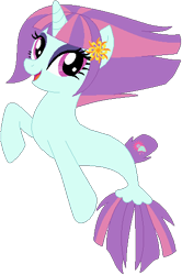Size: 338x510 | Tagged: safe, artist:ra1nb0wk1tty, character:sunny flare, species:pony, species:seapony (g4), my little pony: the movie (2017), equestria girls ponified, female, ponified, sea ponies, seaponified, simple background, solo, species swap, transparent background