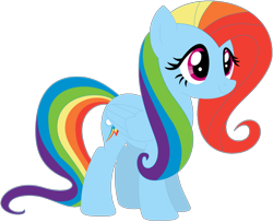 Size: 1024x831 | Tagged: safe, artist:ra1nb0wk1tty, character:fluttershy, character:rainbow dash, species:pegasus, species:pony, care mare, female, mare, recolor, simple background, solo, transparent background
