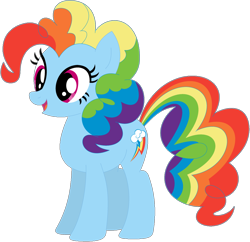 Size: 1024x992 | Tagged: safe, artist:ra1nb0wk1tty, character:pinkie pie, character:rainbow dash, species:earth pony, species:pony, backwards cutie mark, dynamic dash, female, mare, recolor, simple background, solo, transparent background