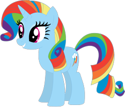 Size: 1024x875 | Tagged: safe, artist:ra1nb0wk1tty, character:rainbow dash, character:rarity, species:pony, species:unicorn, backwards cutie mark, female, mare, palette swap, rainbow fash, recolor, simple background, smiling, solo, transparent background