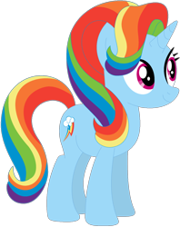 Size: 1024x1293 | Tagged: safe, artist:ra1nb0wk1tty, character:rainbow dash, character:starlight glimmer, species:pony, species:unicorn, female, mare, recolor, simple background, smiling, solo, transparent background