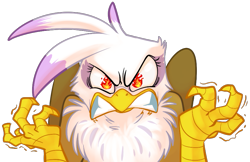 Size: 871x563 | Tagged: safe, artist:php27, character:gilda, species:griffon, female, looking at you, rage, simple background, solo, transparent background