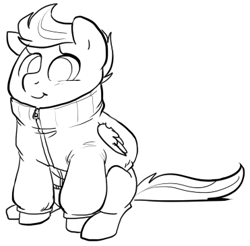 Size: 371x365 | Tagged: safe, artist:php27, character:scootaloo, species:pegasus, species:pony, clothing, female, jacket, solo
