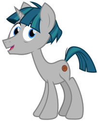 Size: 2600x3200 | Tagged: safe, artist:cheezedoodle96, character:stygian, species:pony, species:unicorn, episode:shadow play, g4, my little pony: friendship is magic, .svg available, cute, happy, looking at you, male, simple background, smiling, solo, stallion, stygianbetes, svg, transparent background, vector