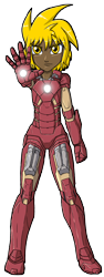 Size: 1153x3054 | Tagged: safe, artist:artemis-polara, oc, oc only, oc:golden gear, my little pony:equestria girls, armor, clothing, commission, costume, equestria girls-ified, iron man, marvel, simple background, solo, transparent background