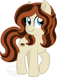 Size: 518x700 | Tagged: safe, artist:tambelon, oc, oc only, oc:boston creme, species:earth pony, species:pony, female, mare, simple background, solo, transparent background, watermark