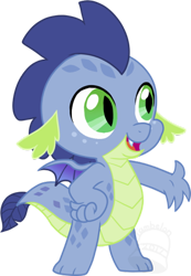 Size: 400x579 | Tagged: safe, alternate version, artist:tambelon, base used, oc, oc only, oc:scorch, parent:garble, parent:princess ember, parents:emble, species:dragon, baby dragon, offspring, simple background, solo, transparent background, watermark