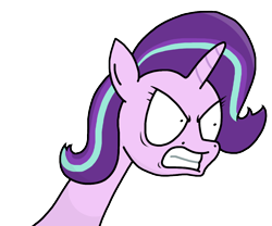 Size: 1028x856 | Tagged: safe, artist:moonatik, derpibooru original, character:starlight glimmer, species:pony, species:unicorn, angry, female, quiet, ragelight glimmer, simple background, solo, teeth, transparent background