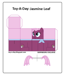Size: 600x699 | Tagged: safe, artist:grapefruitface1, derpibooru original, part of a set, character:jasmine leaf, g4, arts and crafts, craft, female, papercraft, printable, solo, toy a day