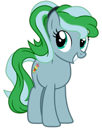 Size: 2400x3000 | Tagged: safe, artist:cheezedoodle96, oc, oc only, unnamed oc, species:earth pony, species:pony, 2018 community collab, derpibooru community collaboration, .svg available, barbeque, female, grin, looking at you, mare, ponytail, shishkebab, simple background, smiling, solo, svg, transparent background, vector, vegetables
