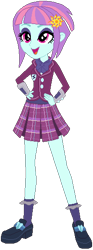 Size: 202x542 | Tagged: safe, artist:ra1nb0wk1tty, character:sunny flare, equestria girls:friendship games, g4, my little pony: equestria girls, my little pony:equestria girls, adoraflare, clothing, crystal prep academy uniform, cute, female, hand on hip, school uniform, shoes, simple background, skirt, socks, solo, transparent background
