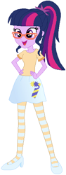 Size: 217x575 | Tagged: safe, artist:ra1nb0wk1tty, character:twilight sparkle, character:twilight sparkle (scitwi), species:eqg human, my little pony:equestria girls, clothes swap, clothing, female, simple background, socks, solo, striped socks, white background