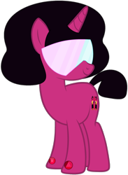 Size: 1024x1400 | Tagged: safe, artist:ra1nb0wk1tty, species:pony, garnet (steven universe), ponified, simple background, solo, steven universe, transparent background