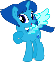 Size: 1024x1152 | Tagged: safe, artist:ra1nb0wk1tty, species:alicorn, species:pony, female, hoof on chest, lapis lazuli (steven universe), mare, ponified, raised hoof, simple background, solo, steven universe, transparent background, transparent wings, water wings