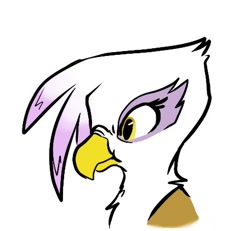 Size: 456x421 | Tagged: safe, artist:php27, character:gilda, species:griffon, female, profile, scrunchy face, simple background, solo, white background