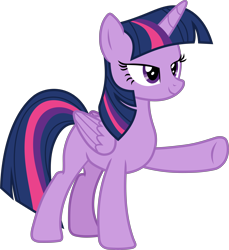 Size: 6033x6588 | Tagged: safe, artist:frownfactory, character:twilight sparkle, character:twilight sparkle (alicorn), species:alicorn, species:pony, episode:once upon a zeppelin, g4, my little pony: friendship is magic, .svg available, absurd resolution, female, horn, mare, pointing, simple background, solo, svg, transparent background, vector, wings