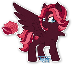Size: 764x700 | Tagged: safe, artist:tambelon, oc, oc only, oc:dark kiss, species:pegasus, species:pony, female, mare, simple background, solo, transparent background