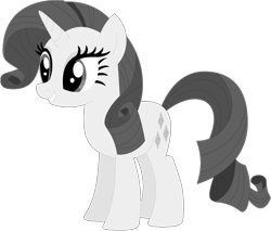 Size: 1024x873 | Tagged: safe, artist:ra1nb0wk1tty, character:rarity, species:pony, species:unicorn, female, mare, monochrome, simple background, smiling, solo, transparent background