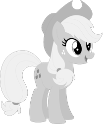 Size: 1024x1229 | Tagged: safe, artist:ra1nb0wk1tty, character:applejack, species:earth pony, species:pony, female, freckles, mare, monochrome, open mouth, simple background, solo, transparent background